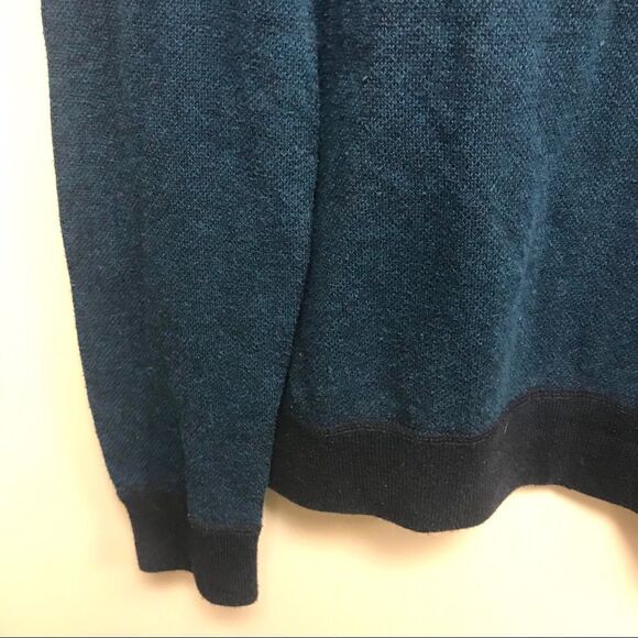 Banana Republic dark teal and blue cotton crew sweater. M - Picture 5 of 7